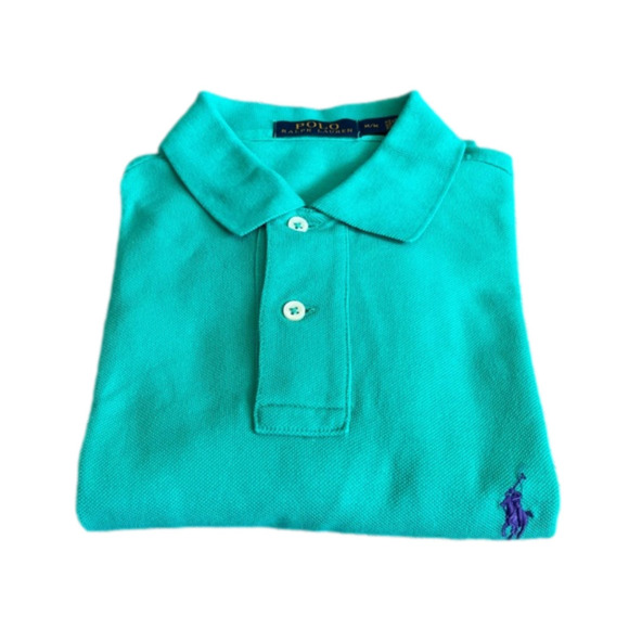 Polo by Ralph Lauren Green Polo Shirt with Traditional Collar - Picture 2 of 12